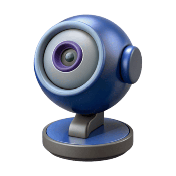 malinconico abbagliante webcam con incorporato microfono, davanti Visualizza, morbido illuminazione, isolare trasparente sfondo, alta risoluzione Prodotto fotografia autentico png