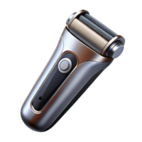 captivating coveteElectric shaver with chrome accents, angleperspective, studio lighting, isolateon transparent background,high-resolution product photography png