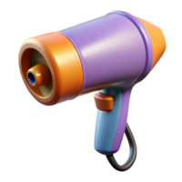 enchanting rustic Hair dryer with concentrator nozzle attached, angleperspective, soft lighting, isolateon transparent background,high-resolution product photography luxury png