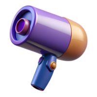 enchanting bohemian Hair dryer with concentrator nozzle attached, angleperspective, soft lighting, isolateon transparent background,high-resolution product photography top-tier png