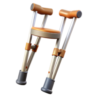 dramatic unparalleleCrutches with adjustable height, rubber tips, paddearmrests, studio lighting, photorealistic, isolateon transparent background,high-resolution product photography png