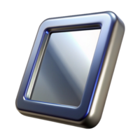 passionate picturesque Frame with a beveleedge mirror finish, reflective surface, studio lighting, render, isolateon transparent background,high-resolution product photography precision png