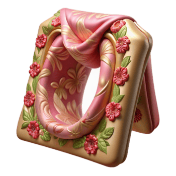 stå ut urban broderityg ram med blommig mönster, vibrerande silke trådar, mjuk belysning, främre se, framställa, med transparent bakgrund, hög upplösning produkt fotografi hantverkare png