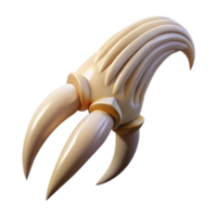 dramatic dazzling A realistic, feathereharpy talon, sharp ancurved, soft lighting, front view, isolateon transparent background,high-resolution product photography 4K png