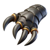 mesmerizing passionate gothic A single, articulatedragon claw, black scales ansharp talons, studio lighting, side view, isolateon transparent background,high-resolution product photography top-tier png