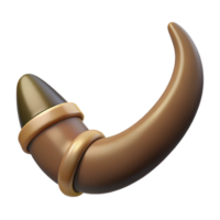 captivating mid-century A realistic, chitinous minotaur horn, textureanslightly curved, dramatic lighting, isolateon transparent background,high-resolution product photography crisp png