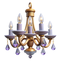 sereno exemplar cristal lustre, dez braços, pendurado prismas, espumante dentro estúdio iluminação, ícone estilo, isolamento transparente fundo, alta resolução produtos fotografia png