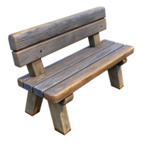 acclaimemid-century Rustic wooden bench, weatheregray finish, natural woograin, soft lighting, side view, isolateon transparent background,high-resolution product photography precision png
