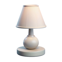 acclaimenordic White ceramic table lamp, cylindrical base, fabric shade, soft lighting, front view, isolateon transparent background,high-resolution product photography genuine png