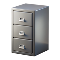 mesmerizing urban Metal filing cabinet, gray finish, lockable drawers, studio lighting, front view, isolateon transparent background,high-resolution product photography genuine png