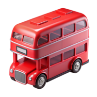glorious rustic Redouble-decker bus, open top, glossy finish, soft lighting, front view, product shot, isolateon transparent background,high-resolution product photography 4K png