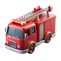 serene unparalleleRefiretruck, extendeladder, glossy finish, dramatic lighting, front view, product shot, isolateon transparent background,high-resolution product photography png