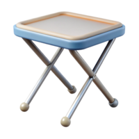 sumptuous distinguisheFolding cartable, plastic top, metal legs, utilitarian design, studio lighting, front view, product shot, with transparent background,high-resolution product photography png