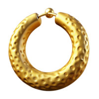 breathtaking renaissance Large hoop earrings, golwith hammeretexture, soft lighting, front view, matte finish, artistic, isolateon transparent background,high-resolution product photography impeccable png
