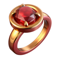 alluring bohemian Garnet ring, deep regemstone, vintage golsetting, soft lighting,matte finish, artistic, with transparent background,high-resolution product photography genuine png