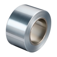 rare classic A roll of duct tape with a silver finish, partially unrolled, studio lighting, photorealistic, isolateon transparent background,high-resolution product photography top-tier png