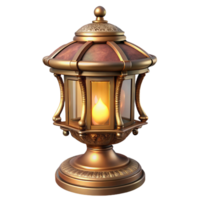 dazzling timeless Victorian-era lamp, brass anglass, intricate detailing, soft lighting, side view, detaileillustration, isolateon transparent background,high-resolution product photography png