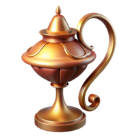 dazzling acclaimeArt Nouveau lamp, flowing lines, bronze finish, soft lighting, side view, detaileillustration, isolateon transparent background,high-resolution product photography png