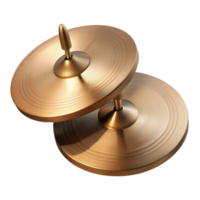celebrateartistic Hi-hat cymbals, brass, matte finish, soft lighting, front view, with pedal, render, isolateon transparent background,high-resolution product photography genuine png