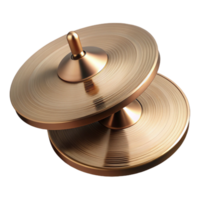 fascinating modern Hi-hat cymbals, brass, matte finish, soft lighting, front view, with pedal, render, isolateon transparent background,high-resolution product photography high resolution png