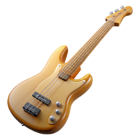 mysterious immaculate Bass guitar, Precision style, natural woofinish, matte, soft lighting, front view, render, isolateon transparent background,high-resolution product photography exclusive png