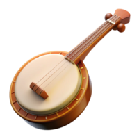 standout industrial Banjo, five-string, wooden, glossy finish, studio lighting, render, isolateon transparent background,high-resolution product photography artisan png