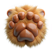 standout gothic Lion paw, extendeclaws, detailefur anpads, studio lighting, top-down view, photorealistic, isolateon transparent background,high-resolution product photography detailed png