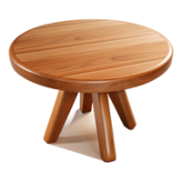 passionate stunning Rounwooden dining table, oak finish, glossy, soft lighting, isolateon transparent background,high-resolution product photography original png