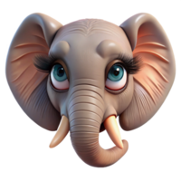 melancholic mesmerizing Close-up of elephant eye, long eyelashes, studio lighting, photorealistic, isolateon transparent background,high-resolution product photography authentic png
