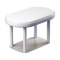 harmonious glorious Modern minimalist table, white lacquer, sleek design, studio lighting, side view, isolateon transparent background,high-resolution product photography museum quality png
