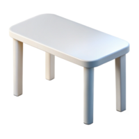 beautiful art deco Modern minimalist table, white lacquer, sleek design, studio lighting, side view, isolateon transparent background,high-resolution product photography studio quality png