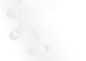 abstract white background with a fluid shape and flowing line vector