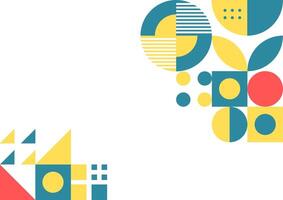 a colorful abstract design with geometric shapes vector