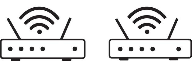 Wifi modem icon set, Set of Wi-Fi icon for communication, telecommunication. wifi line icon. vector