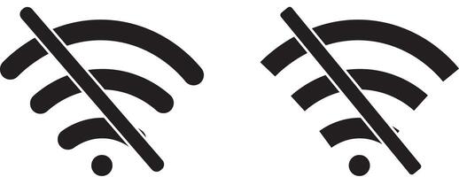 no wifi icon Group symbol background, Set of Wi-Fi icon for communication, telecommunication. wifi line icon. vector