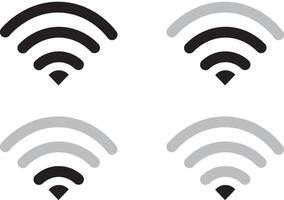 wifi line icon. black and white Wi-Fi network. Wireless and wifi icon or sign for remote internet access. vector
