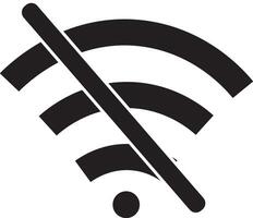 Wifi icon and no wifi icon isolated on white background, Connect and disconnected wireless network, wifi icon set outline or illustration. vector