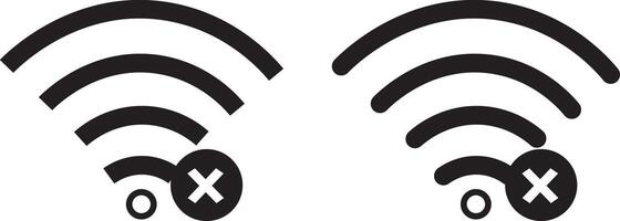 no internet animated icon, no internet no wireless offline icon sign illustration vector