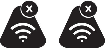 No Wifi icon. No wifi signal icon set, WiFi icon Processing set. wireless sign vector