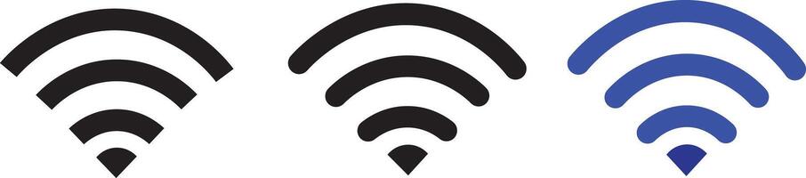 Wifi connection icon. black and white Wi-Fi network. Wireless internet Sign isolated on white background. vector
