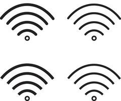 Wifi icon. wifi sign isolated icon, Wifi connection set. Wireless icon illustration vector