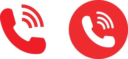 Phone outline icon for social media. icon set red call phone. icon set red call phone Illustration symbol. vector