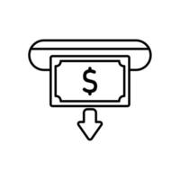 Icon a withdrawal, isolated against a clean background. vector