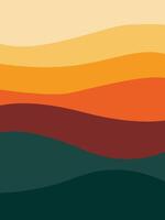 Layered curves and the waves of the sea range from soft to dark background flat design style vector