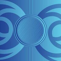 Abstract blue glowing geometric circle lines on dark blue background. Modern shiny blue circle lines pattern. Futuristic technology concept. Suit for cover, header, website vector
