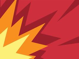 Blast Zap Excitement Explosion Red Yellow Abstract Background vector