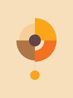 Abstract geometric aesthetics Circle pattern design in retro style. illustration vector