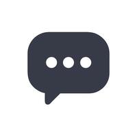 A speech bubble icon on a white background vector
