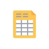 A yellow and gray file with a grid on it vector