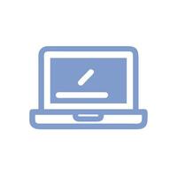 laptop computer icon on a white background vector